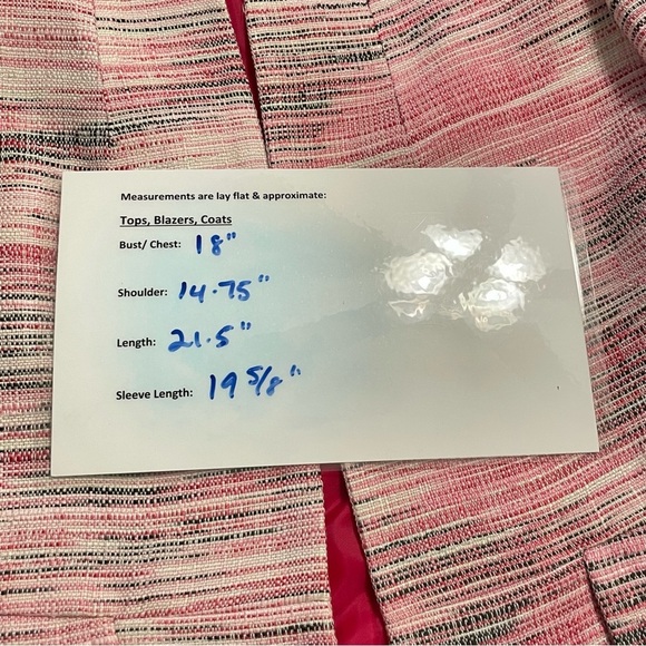 Kasper open Blazer Womens Petite Size 4 Long Sleeves Pink Multi Tweed - Picture 10 of 11